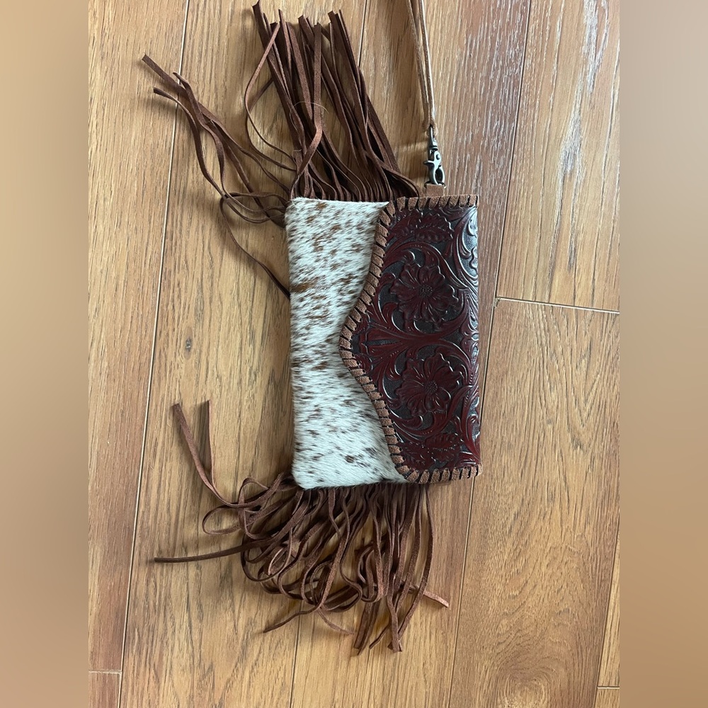 Cowhide crossbody bag